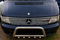 Mercedes Vito W638 1996–2003 Radiatora restes uzlikas (V-class, nerūsējošais tērauds) foto 3