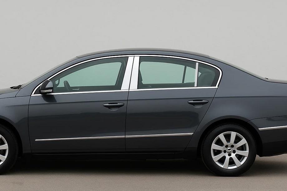 Volkswagen Passat B6 2006–2012 Durvju statņu moldingi (SD, nerūsējošais tērauds) Image