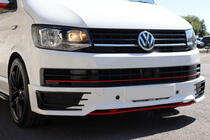 Volkswagen T6 2015–2024 Priekšējā bampera lūpas spoileris Sportline 2015-2018 (krāsošanai) foto 2