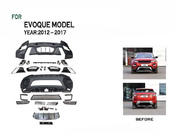 Range Rover Evoque 2012–2018 Bamperu aerodinamiskais komplekts (BodyKit-2) foto 2