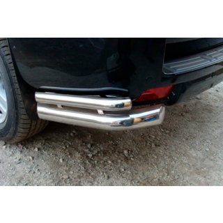 Aizmugurējie stūra aizsargi AK003-Подвійний (nerūsējošais tērauds) Toyota Land Cruiser Prado 150 2009–2023 foto 3