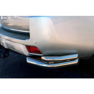 Aizmugurējie stūra aizsargi AK003-Подвійний (nerūsējošais tērauds) Toyota Land Cruiser Prado 150 2009–2023 foto 1