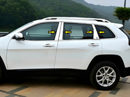 Jeep Cherokee KL 2013– Durvju statņu moldings (nerūsējošais tērauds) foto 1