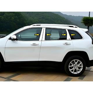 Durvju statņu moldings (nerūsējošais tērauds) Jeep Cherokee KL 2013– foto 1
