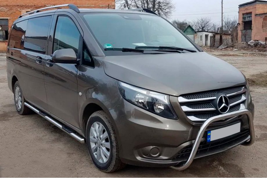 Mercedes Vito/V klase W447 2014– Sānu aizsargcaurules, 2 gab., nerūsējošais tērauds Foto 4