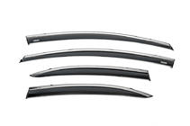 Honda Civic Sedan VIII 2006–2011 Logu vēja deflektori ar hromētu līsti (4 gab., Niken) foto 2