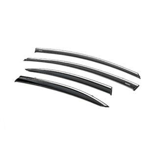 Logu vēja deflektori ar hromētu līsti (4 gab., Niken) Honda Civic Sedan VIII 2006–2011 foto 3
