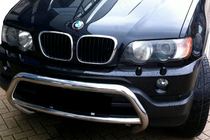 BMW X5 E53 1999–2006 Bullbar WT015 (nerūsējošais tērauds) foto 1