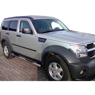 Sānu aizsargcaurules (2 gab., nerūsējošais tērauds) Dodge Nitro 2006–2011 foto 1