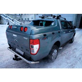 Aizmugurējais aizsargstienis AK005 (2011-2018, nerūsējošais tērauds) Ford Ranger 2011–2022 foto 3