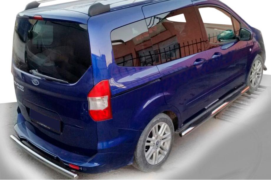 Ford Courier 2014–2023 Sānu aizsargcaurules (2 gab., nerūsējošais tērauds) Image