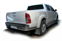 Toyota Hilux 2006–2015 Aizmugurējie stūra elementi AK003-Подвійний (nerūsējošais tērauds) foto 2
