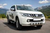 Mitsubishi L200 2015–2024 Priekšējais aizsargstienis ST015 (nerūsējošais tērauds) foto 1