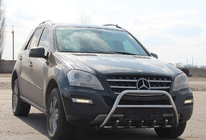 Mercedes ML W164 2005–2011 Bullbar WT003 (nerūsējošais tērauds) foto 2