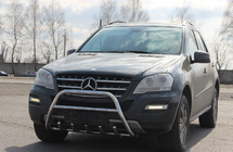 Mercedes ML W164 2005–2011 Bullbar WT003 (nerūsējošais tērauds) foto 4