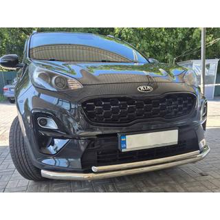 Priekšējais aizsargstienis ST014 (nerūsējošais tērauds) Kia Sportage 2015–2021 foto 1