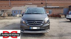 Mercedes Vito/V klase W447 2014– Priekšējais aizsargstienis ST014 (nerūsējošais tērauds) 60/60 mm foto 4