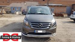Mercedes Vito/V klase W447 2014– Priekšējais aizsargstienis ST014 (nerūsējošais tērauds) 60/60 mm foto 6