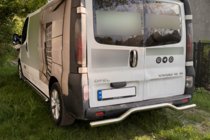 Renault Trafic 2001–2015 Aizmugures aizsargstienis AK006 (nerūsējošais tērauds) foto 4