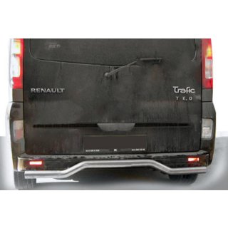 Aizmugures aizsargstienis AK006 (nerūsējošais tērauds) Opel Vivaro 2001–2015 foto 4