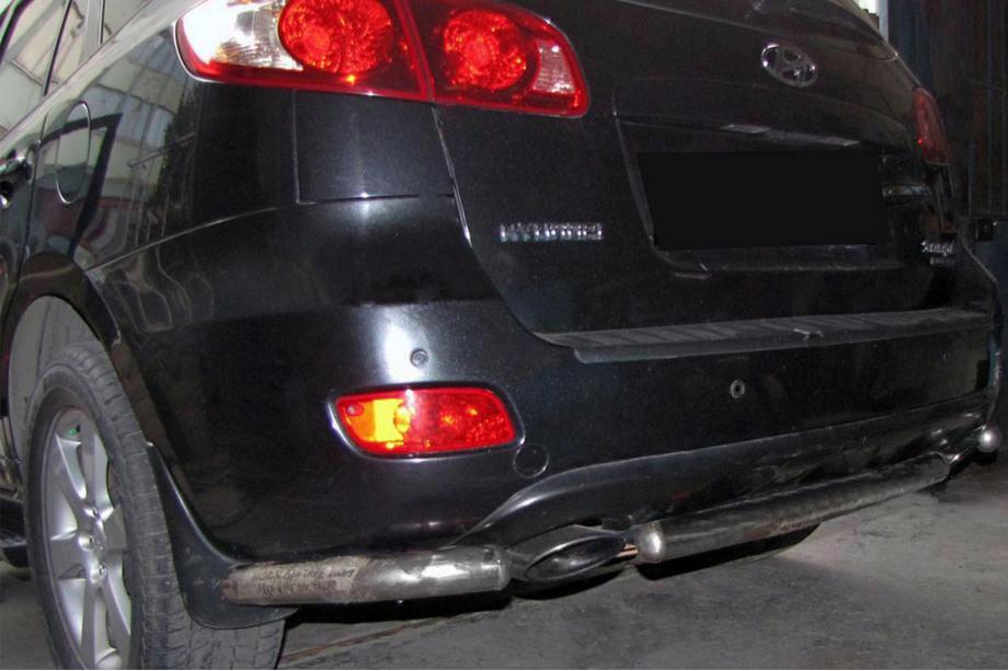 Hyundai Santa Fe 2 2006–2012 Aizmugurējie stūru elementi centrālajai stienim AK0073 (2 gab., nerūsējošais tērauds) Image