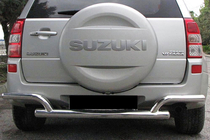 Suzuki Grand Vitara 2005–2017 Aizmugures aizsargstienis AK005-2 (nerūsējošais tērauds) foto 1
