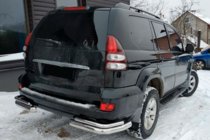 Toyota Land Cruiser Prado 120 2002–2009 Aizmugurējie dubultie stūra aizsargstieņi AK003-2 (2 gab., nerūsējošais tērauds) foto 1
