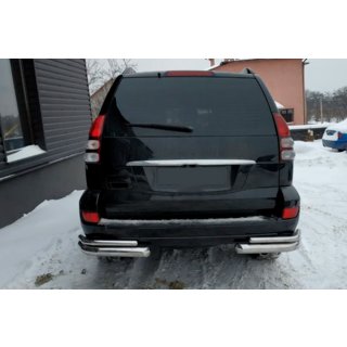Aizmugurējie dubultie stūra aizsargstieņi AK003-2 (2 gab., nerūsējošais tērauds) Toyota Land Cruiser Prado 120 2002–2009 foto 2