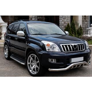 Priekšējais aizsargstienis ST011 (nerūsējošais tērauds) Toyota Land Cruiser Prado 120 2002–2009