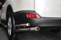 Toyota Rav 4 2013–2018 Aizmugurējie stūru aizsargi AK003 (dubultie, nerūsējošais tērauds) foto 1