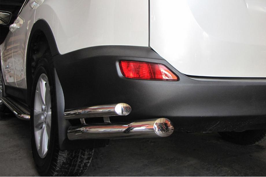 Toyota Rav 4 2013–2018 Aizmugurējie stūru aizsargi AK003 (dubultie, nerūsējošais tērauds) Image
