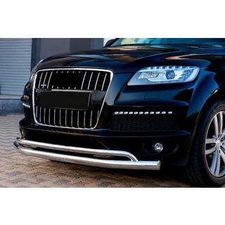 Priekšējais aizsargstienis ST017 (nerūsējošais tērauds) Audi Q7 2005–2015 foto 1