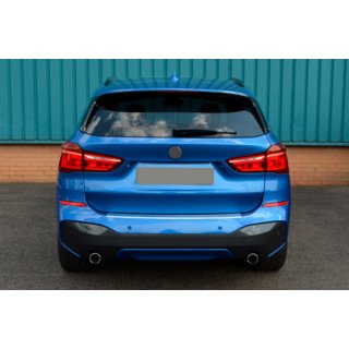 Aizmugurējā bufera uzlika OmsaLine (nerūs.) BMW X1 F48 2015–2022 foto 2