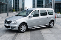Dacia Logan MCV 2004–2014 Sānu sliekšņi X5 tipa (2 gab., alumīnija) foto 3