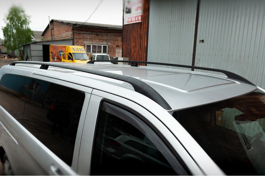 Mercedes Vito/V klase W447 2014– Jumta reliņi melni CAN Original dizains (metāla kājām) Image