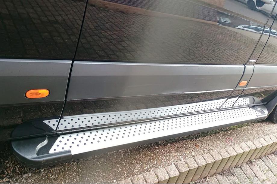 Volkswagen Crafter 2006–2016 Sānu pakāpieni Allmond Grey (2 gab., alumīnijs) Garā/Īpaši garā Image