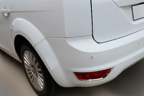 Ford Focus II 2008–2011 Aizmugurējo atstarotāju uzlikas (2 gab., nerūsējošais tērauds) foto 1