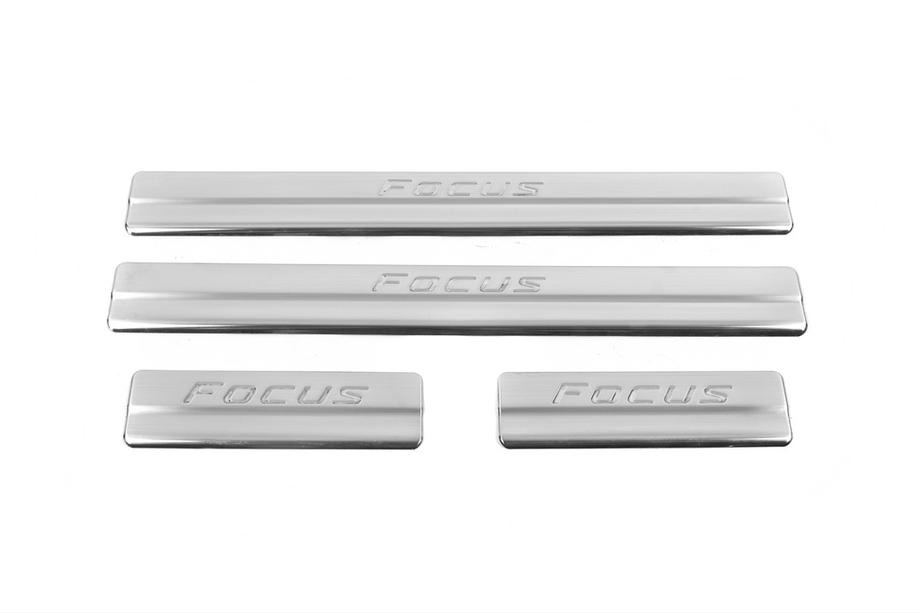 Ford Focus III 2011–2017 Durvju sliekšņu uzlikas OmsaLine (4 gab., nerūsējošais tērauds) Image