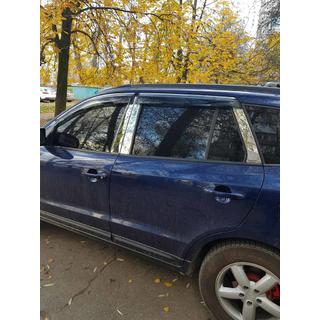 Durvju statņu uzlikas (6 gab., nerūsējošais tērauds) Hyundai Santa Fe 2 2006–2012 foto 2