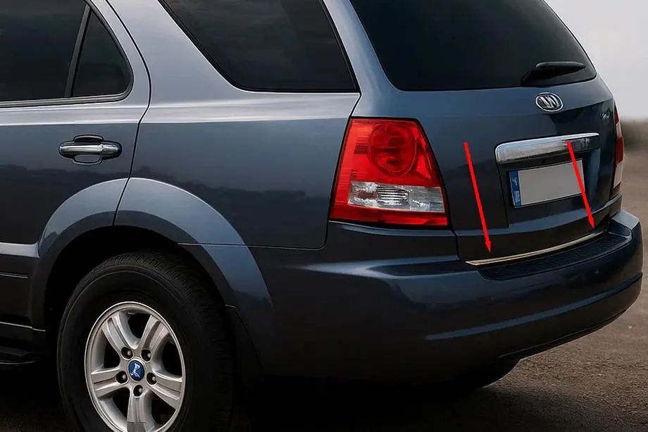 Kia Sorento I BL 2002–2009 Bagāžnieka malas uzlika (nerūsējošā tērauda) Image