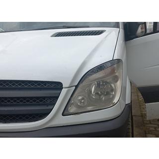 Taisnas lukturu uzacis (melnas, ABS, 2006-2013) Mercedes Sprinter W906 2006–2018 foto 3