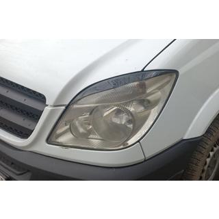 Taisnas lukturu uzacis (melnas, ABS, 2006-2013) Mercedes Sprinter W906 2006–2018 foto 1