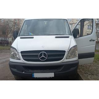 Taisnas lukturu uzacis (melnas, ABS, 2006-2013) Mercedes Sprinter W906 2006–2018 foto 4