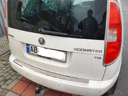 Skoda Roomster 2006–2015 Aizmugurējā bufera uzlika (nerūsējošais tērauds) Spīdīgs foto 1
