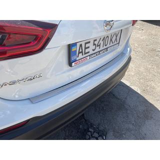 Aizmugurējā bufera hroma uzlika OmsaLine (2017-2021, nerūsējošais tērauds) Nissan Qashqai 2014–2021 foto 1