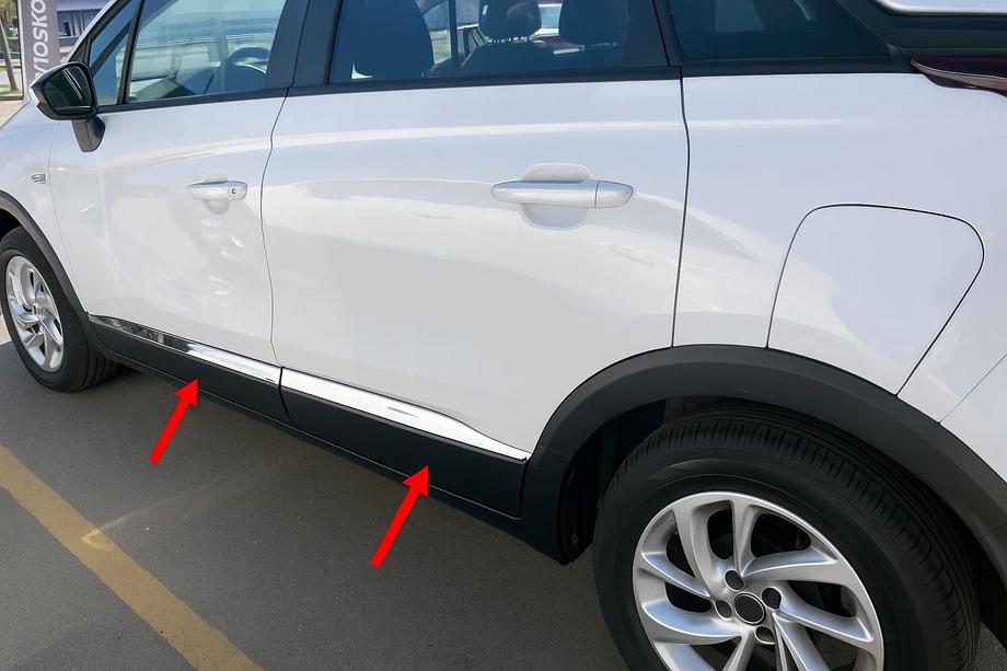 Opel Crossland X 2017–2024 Durvju moldingi (4 gab., nerūsējošā tērauda) Image