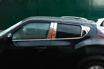 Nissan Juke 2010–2019 Durvju statņu moldingi (8 gab., nerūsējošais tērauds) foto 1