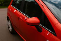 Nissan Micra K12 2003–2010 Logu stiklu apmales (6 gab., nerūsējošais tērauds) foto 1