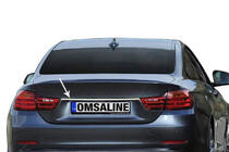 BMW 4 sērija F32/F33/F36 2012–2020 Nerūsējošā tērauda līste virs numura zīmes foto 1