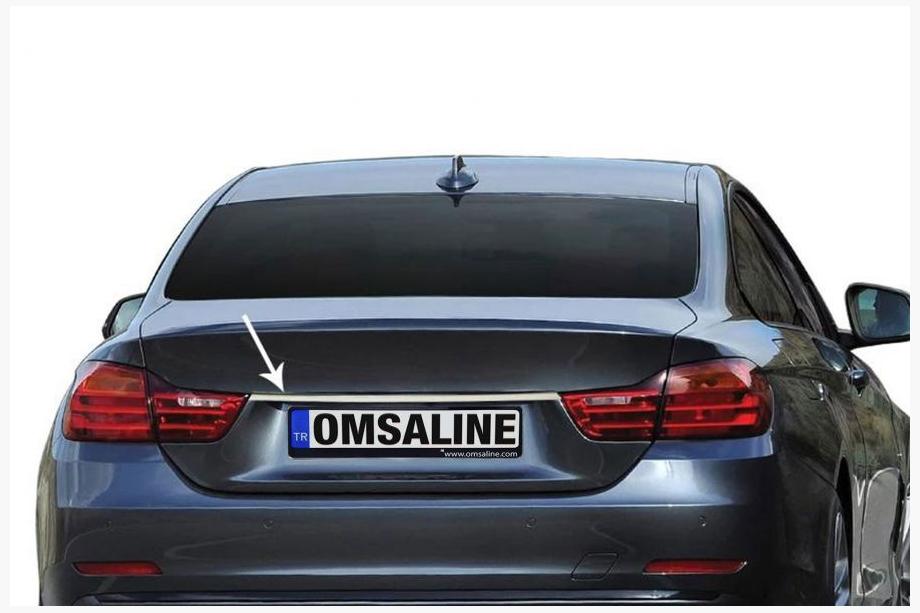 BMW 4 sērija F32/F33/F36 2012–2020 Nerūsējošā tērauda līste virs numura zīmes Image